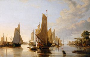 ヤーマスウォーターフロリック、1821年頃（キャンバスに油彩） 作： John & John Berney (1794 1842) Crome