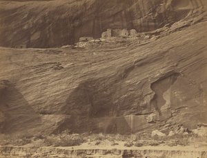 崖の住居跡、キャニオン・デ・シェリー、1889年（写真）