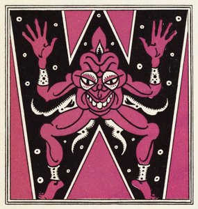 アラジンと不思議なランプの物語」の装飾（カラーリトグラフ 作： John Kettelwell