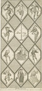 Betley Glass Window-Morris Dancers：engraving、nd [1751-1790] 作： John Keyse Sherwin