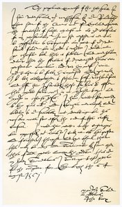 ジョンノックスからニコラススログモートン卿への手紙、1561年8月6日。 作： John Knox
