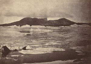 北極圏: No. 92.* 部分的に霧に包まれた悪魔の親指...、1869 年 作： John L Dunmore