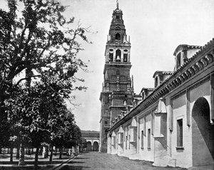 オレンジとモスクの裁判所、コルドバ、スペイン、1893年。 作： John L. Stoddard
