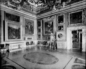 土星のホール、ピッティ宮殿、フィレンツェ、イタリア、1893年。 作： John L. Stoddard