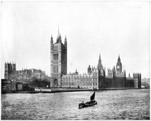 国会議事堂、ロンドン、19世紀後半。