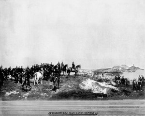 ソルフェリーノの戦いでのナポレオン3世、1859年、1893年。 作： John L. Stoddard