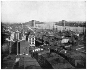19世紀後半のニューヨークとブルックリン橋 作： John L. Stoddard