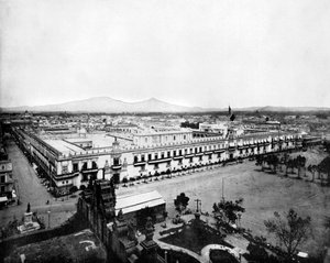 メキシコ市のパノラマ、1893年。