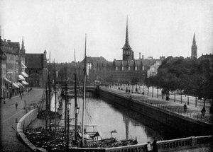 1893年、デンマーク、コペンハーゲンのストリートシーン。 作： John L. Stoddard