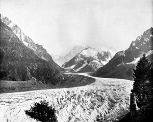 Mer De Glace、スイス、1893年。 作： John L. Stoddard