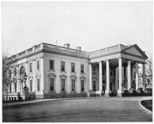 ホワイトハウス、ワシントンDC、19世紀後半。 作： John L. Stoddard