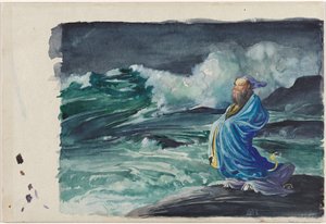 嵐を巻き起こすリシ、1897年。 作： John La Farge