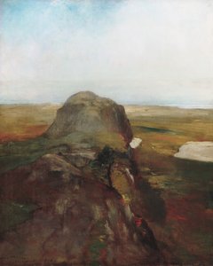 秋の書斎、ハンギング ロックの眺め、ロードアイランド州ニューポート、1868 年。 作： John La Farge
