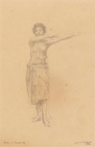 立っているシヴァを踊るタウポ、サモア 作： John La Farge