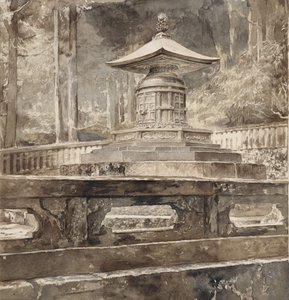 徳川家康の墓、1888年。 作： John La Farge