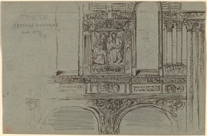 トリニティ教会、ボストン (身廊) - 壁画研究 作： John La Farge