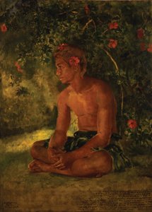マウア、アピアのスケッチ。船の乗組員の一人、1891年 作： John La Farge or Lafarge