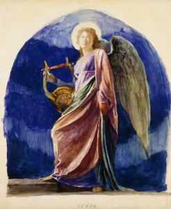 ハーピスト、1897 作： John La Farge or Lafarge