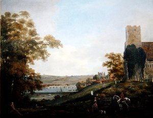 メドウェイのほとりのロチェスター 作： John Laporte
