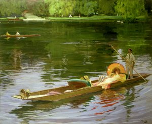 メイデンヘッドでのボートシーン 作： John Lavery