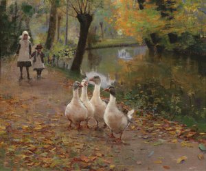 グースガールズ、1885 作： John Lavery