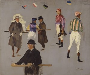 エプソムの騎手とオーナー 作： John Lavery