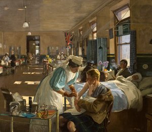 1914年8月、ロンドン病院で最初の負傷者