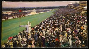 ゴールドカップ、アスコット、ロイヤルエンクロージャー 作： John Lavery