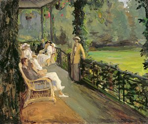 ベランダ、1912 作： John Lavery