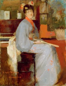 和服の女、1883 作： John Lavery