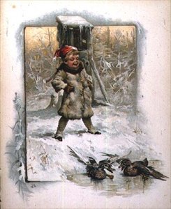 ジャック・フロスト氷上のアヒルを眺める少年 作： John Lawson