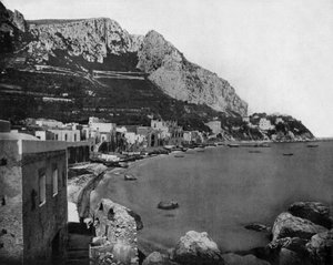 イタリア・カプリ島、1890年頃（モノクロ写真 作： John Lawson Stoddard