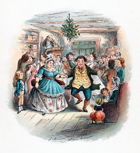 クリスマスキャロル：フェッツィウィッグス氏ボール、1843 作： John Leech