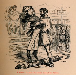 Lictorは逮捕するために送られます、すなわち、彼は1852 作： John Leech