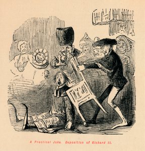 実用的なジョーク。リチャード2世の堆積、c1860、c1860 作： John Leech