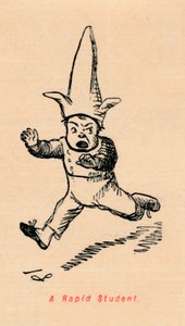 急速な学生、c1860、1860 作： John Leech