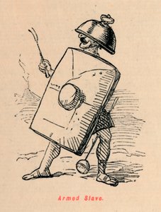 武装した奴隷、1852年 作： John Leech