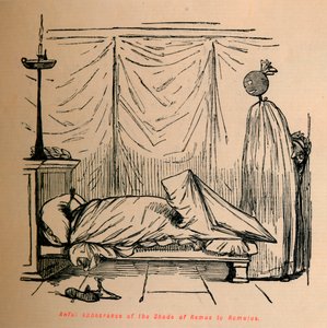 シェイドオブレムスからロムルスへの恐ろしい姿、1852年 作： John Leech