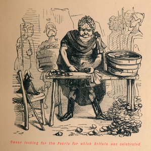 シーザーはイギリスが祝われた真珠を探していました、c1860、c1860。 作： John Leech