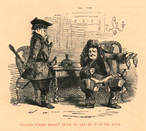 フィッシャー大尉は、1897年の価格でそれができるとは考えていません。 作： John Leech