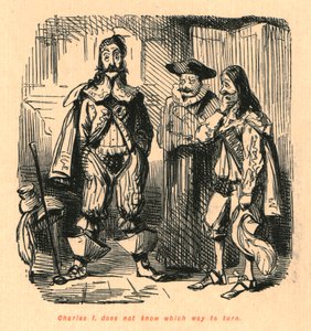 チャールズI.はどちらの方向に曲がるかわからない、1897年。 作： John Leech