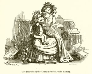 クリオは歴史の中で若い英国のライオンに指示します 作： John Leech