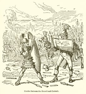 HoratiiとCuriatiiの間の戦闘 作： John Leech