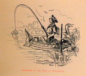 Summanusの頭の発見、1852年 作： John Leech