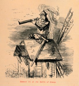 クレッシーの戦いでのエドワード3世、c1860、c1860 作： John Leech