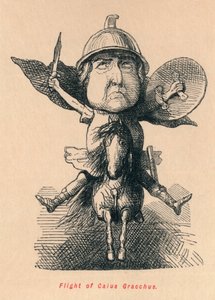 ガイウスグラチュスの飛行、1852年 作： John Leech