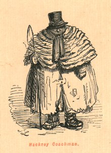 ハックニーコーチマン、1897年。 作： John Leech