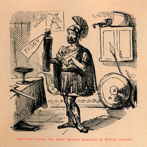 ハンニバルは、自殺する前に通常のスピーチを作成しました、1852 作： John Leech