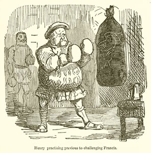 ヘンリーチャレンジングフランシスの前の練習 作： John Leech