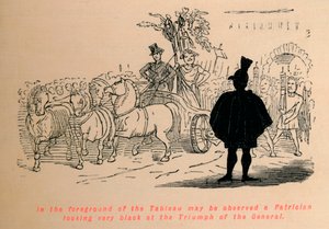 Tableauの前景で、tのTriumphで非常に黒く見える貴族が観察される場合があります。 作： John Leech